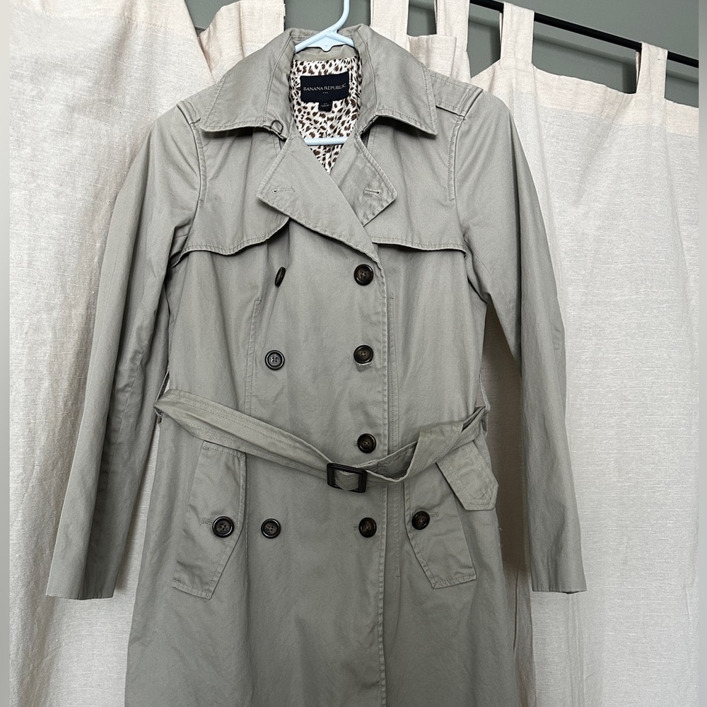 Banana Republic Trench Coat Cotton Light Jacket